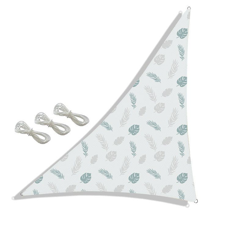 Vela de sombra con foque equilátero en ángulo recto