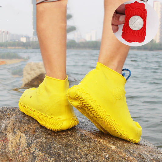 Shop Portable Silicone Waterproof Non-slip Shoe Cover Travel Happy Outdoor Accessories