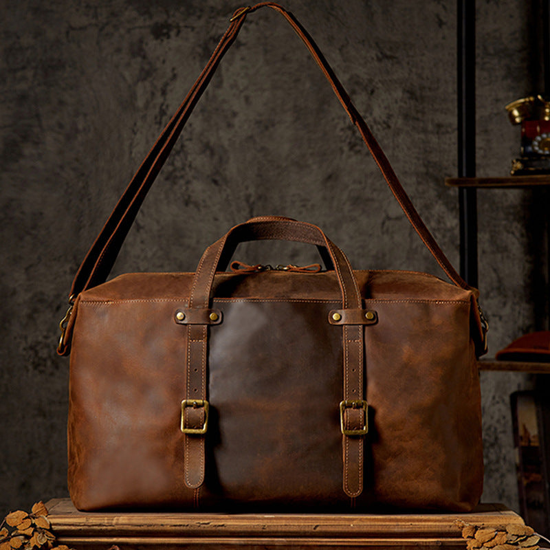 Genuine Leather Large-Capacity Luggage Bag