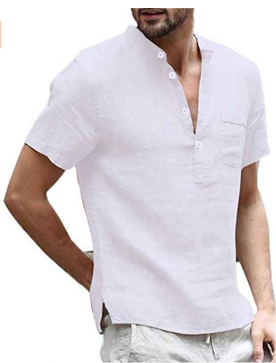 Men’s Casual Linen Polo Shirt