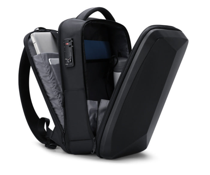 Mochila antirrobo con cierre de contraseña para hombre, estilo informal de negocios