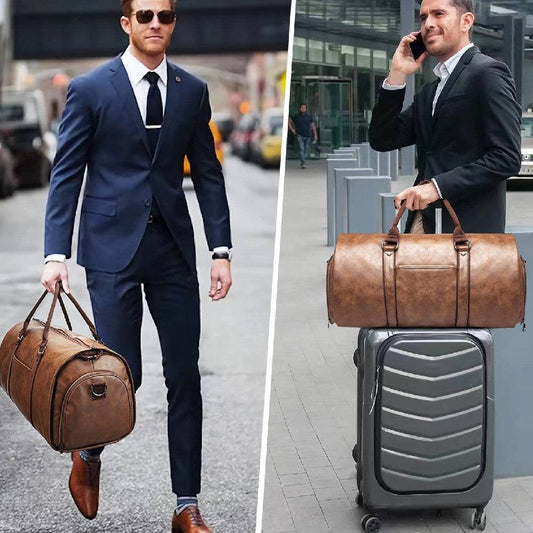 Shop Voyager Men's Travel Bag with Shoe Compartment Travel Happy Luggage Deals