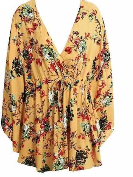 Boho Flower Fan Sleeve Dress Travel Essentials Shop Travel Happy Travel Happy