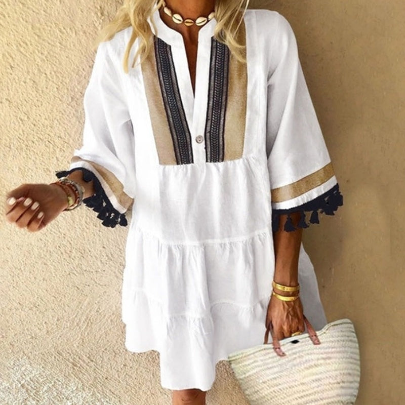 Robe d'été fleurie vintage pour femme