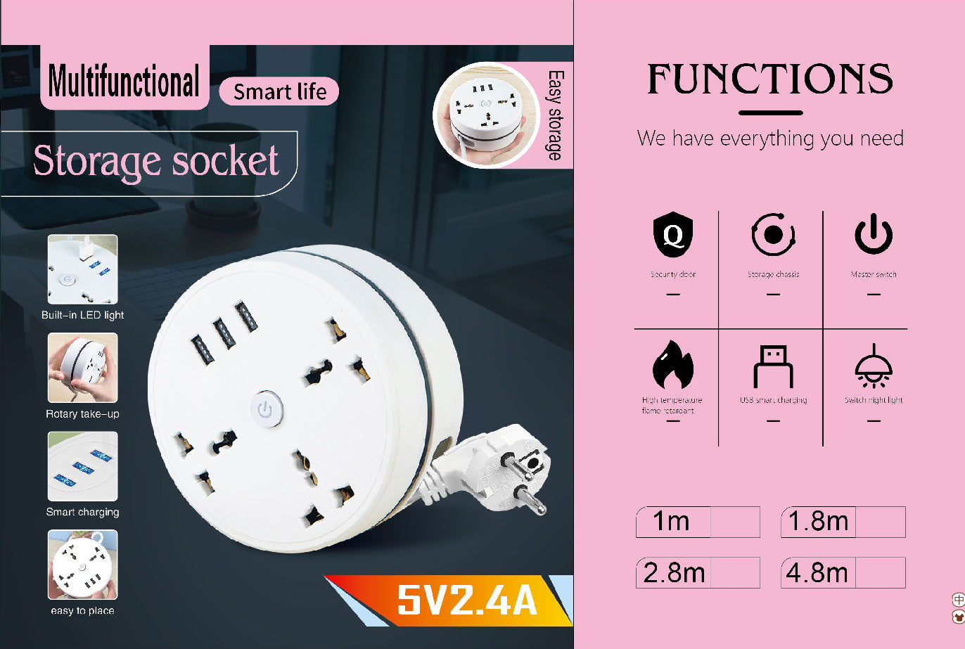 Panneau de raccordement de câbles d'extension généraux internationaux