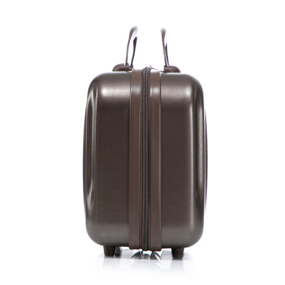 ABS Spinner Wheel Luggage Set with Cosmetic Case - Brown