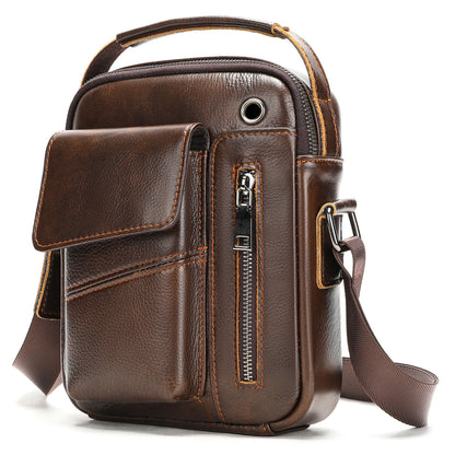 Men’s Business Minimalist Leather Crossbody Bag