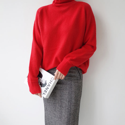 Women's Loose Knit Turtleneck Sweater