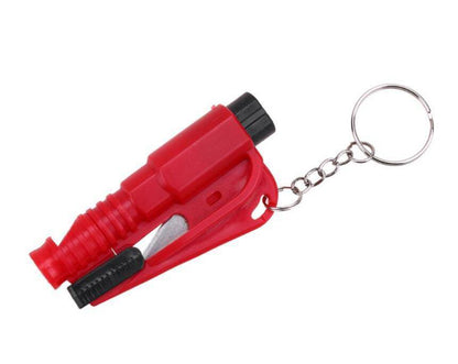 Mini Emergency Safety Hammer Keychain red 