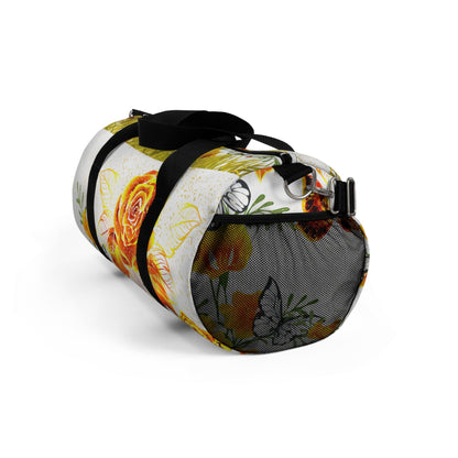 Custom-Print Duffel Bag – Orange Blooms