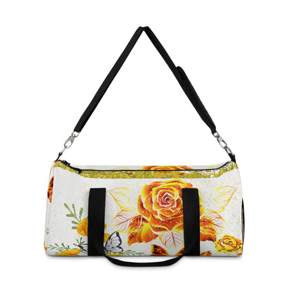Custom-Print Duffel Bag – Orange Blooms