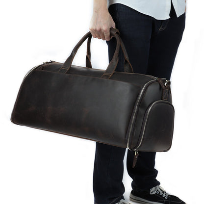 Large Capacity Retro Men's Fitness Foldable Luggage Bag