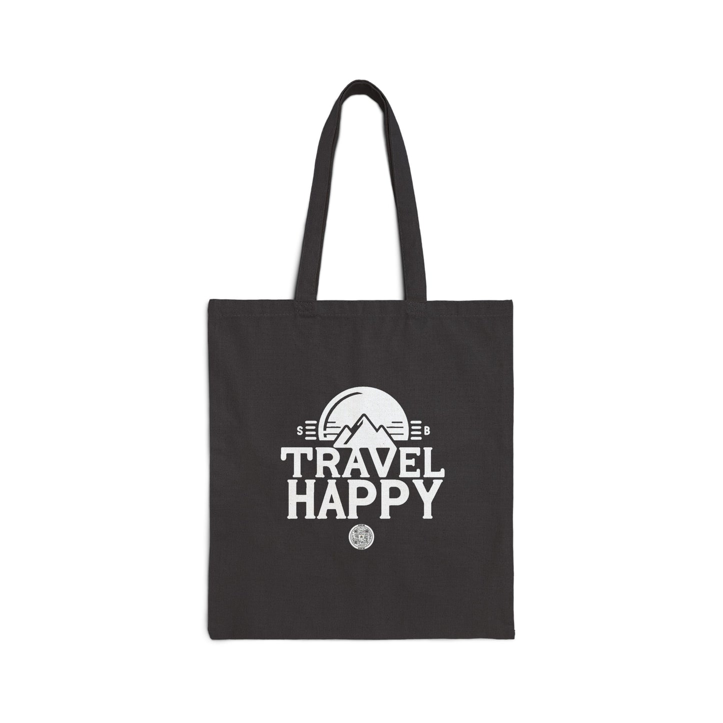 Travel Happy Cotton Tote Bag