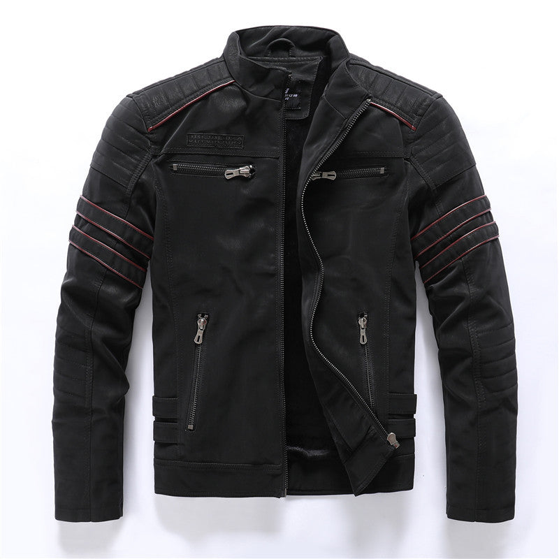 UrbanEdge Men’s PU Leather Jacket – Bold Style, Timeless Appeal