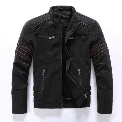 UrbanEdge Men’s PU Leather Jacket – Bold Style, Timeless Appeal