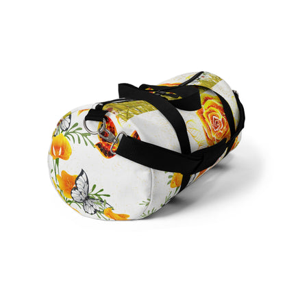 Custom-Print Duffel Bag – Orange Blooms