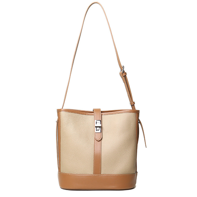 Luxe Carryall Cowhide Bucket Bag