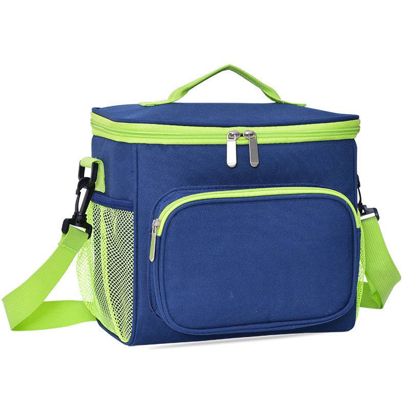 Oxford Shoulder Outdoor Insulation Bag blue