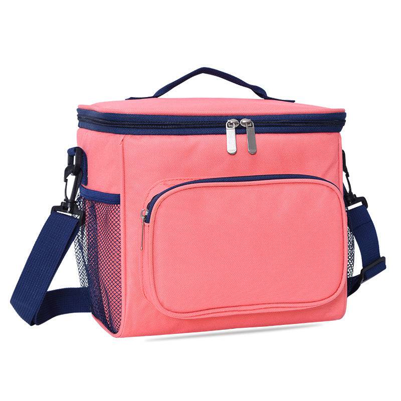 Oxford Shoulder Outdoor Insulation Bag pink