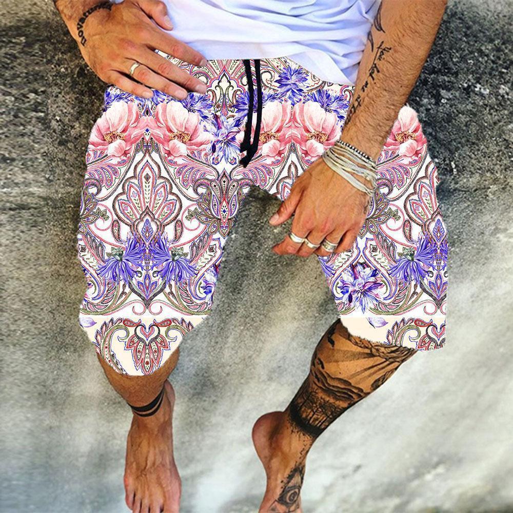 Men’s Printed Loose Casual Tether Shorts