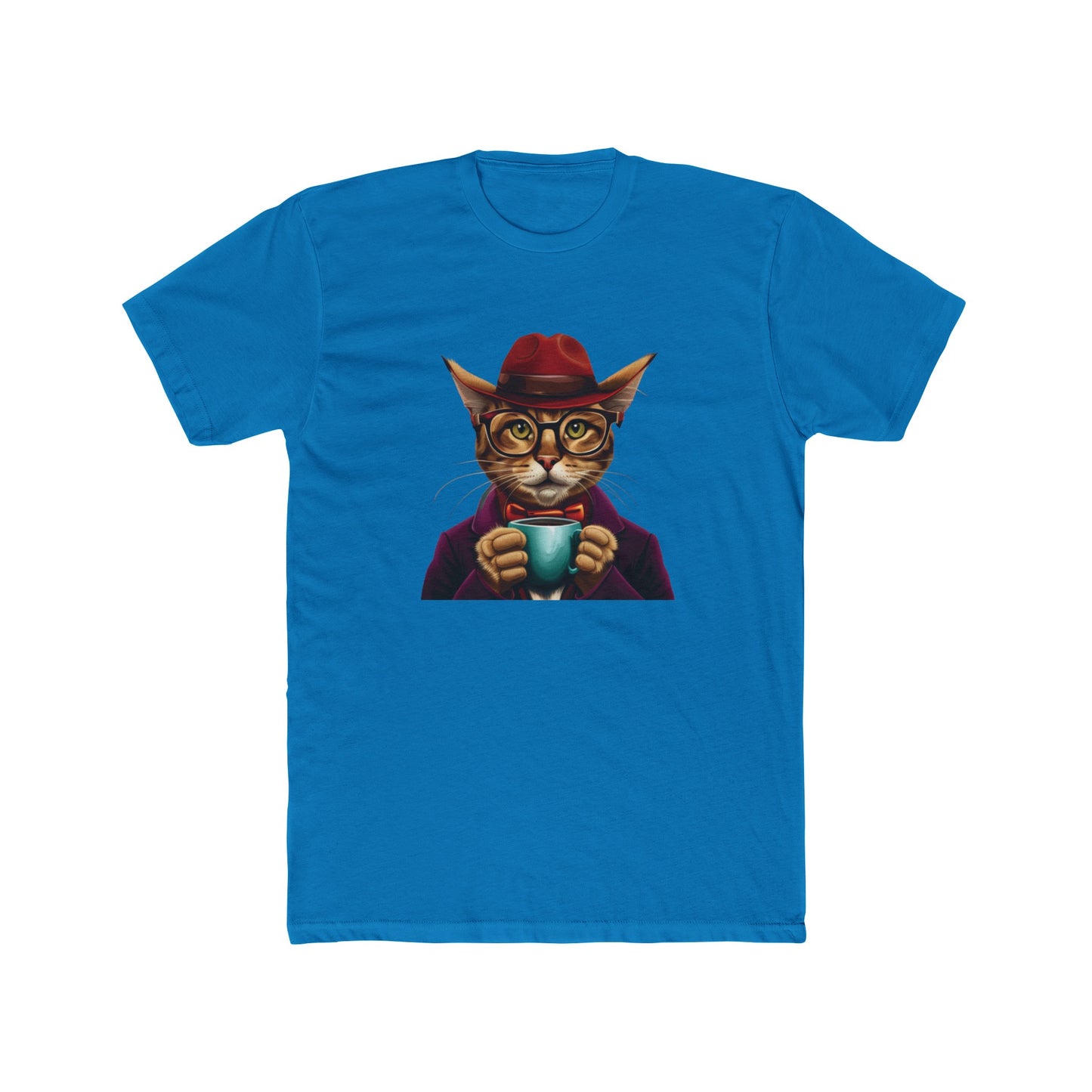 Camiseta con estampado de gato hipster