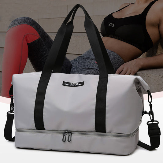 Sac de sport et de week-end pour femme, sac de voyage imperméable avec compartiment à chaussures