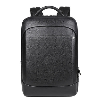 Men's Leather USB Charging Waterproof Anti-theft Large Capacity Travel Bag