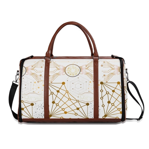 Foldable PU Leather Travel Duffel – Personalized Gift Bag