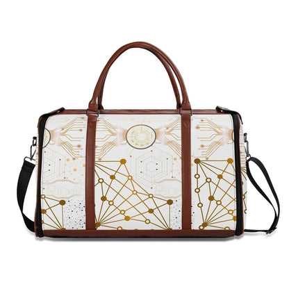 Foldable PU Leather Travel Duffel – Personalized Gift Bag