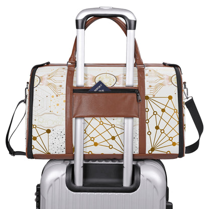 Foldable PU Leather Travel Duffel – Personalized Gift Bag