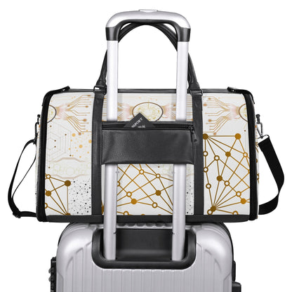 Foldable PU Leather Travel Duffel – Personalized Gift Bag