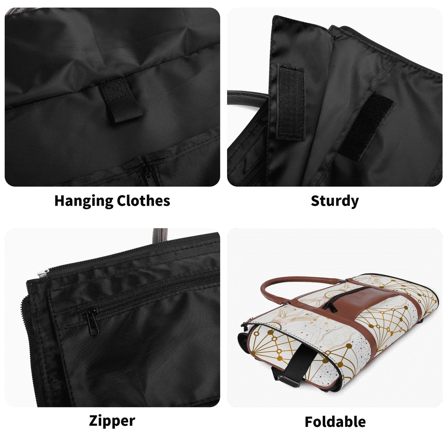 Foldable PU Leather Travel Duffel – Personalized Gift Bag