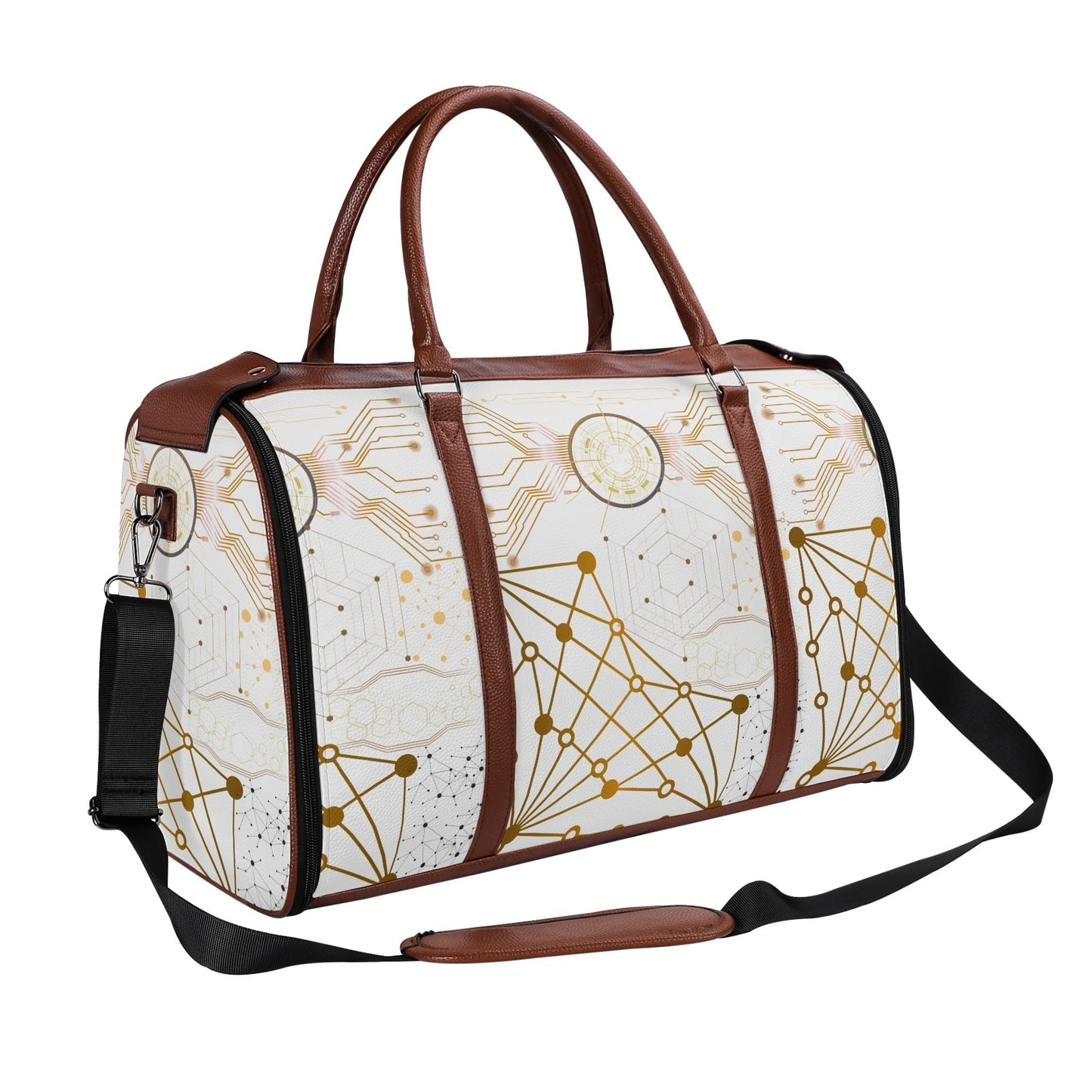 Foldable PU Leather Travel Duffel – Personalized Gift Bag