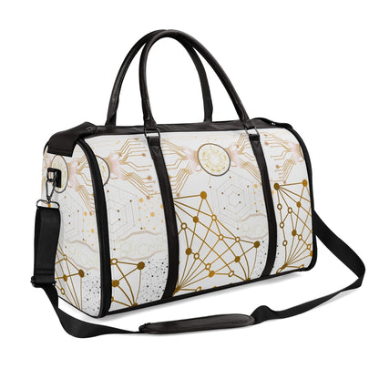Foldable PU Leather Travel Duffel – Personalized Gift Bag