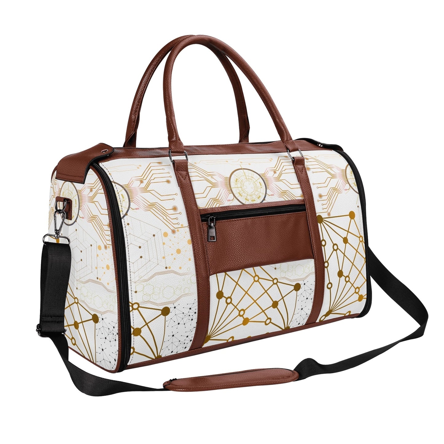 Foldable PU Leather Travel Duffel – Personalized Gift Bag