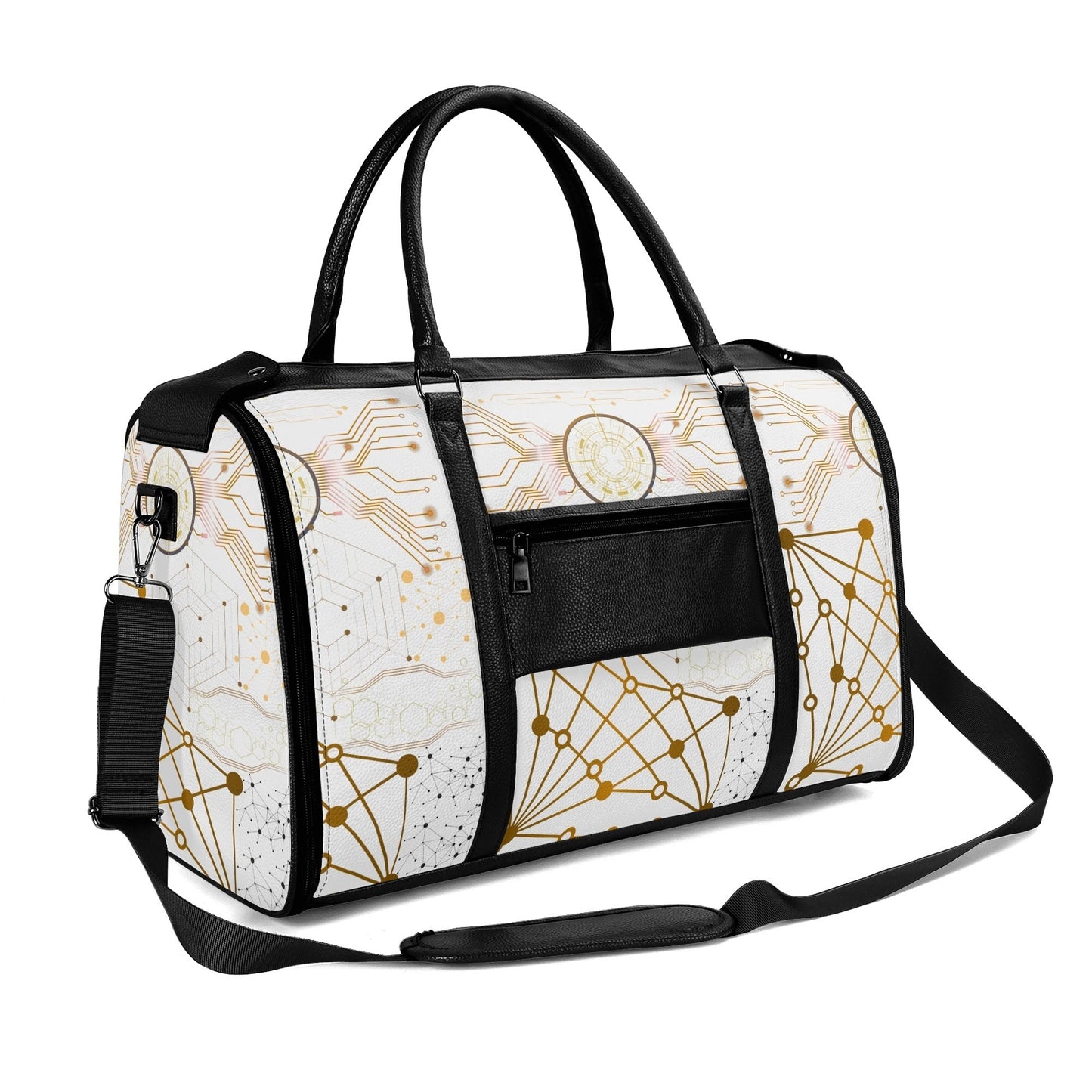 Foldable PU Leather Travel Duffel – Personalized Gift Bag