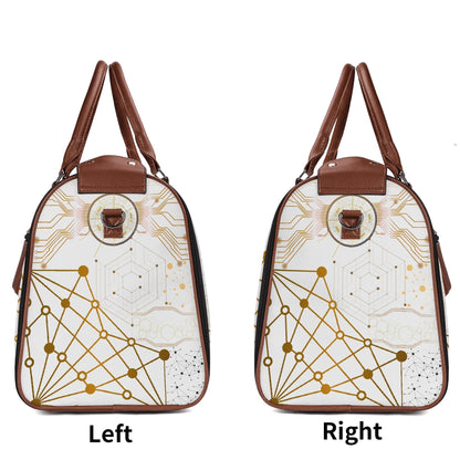 Foldable PU Leather Travel Duffel – Personalized Gift Bag