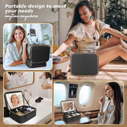 Mobile Vanity Case with 4K LED Mirror