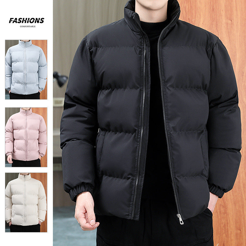 Men’s & Couple Winter Breeze Stand-Collar Jacket – Warm Velvet-Lined Windproof Coat