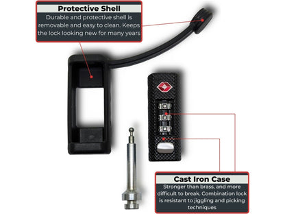 4-Pack TSA Approved MonoShaft™ Gun Case Lock
