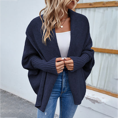 Luxe Layer Oversized Knit Cardigan – Lapel Edition