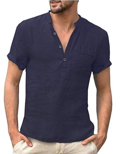 Men’s Casual Linen Polo Shirt