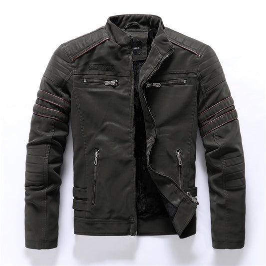 UrbanEdge Men’s PU Leather Jacket – Bold Style, Timeless Appeal Travel Happy Coats & Jackets