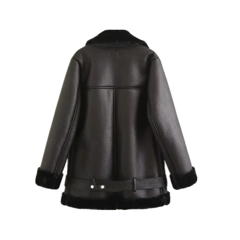 Urban Edge PU Leather Belted Jacket – Bold, Stylish, and Fierce