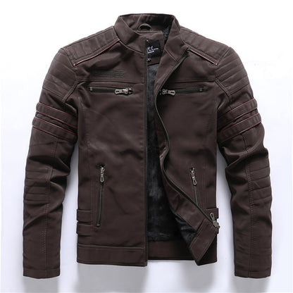 UrbanEdge Men’s PU Leather Jacket – Bold Style, Timeless Appeal