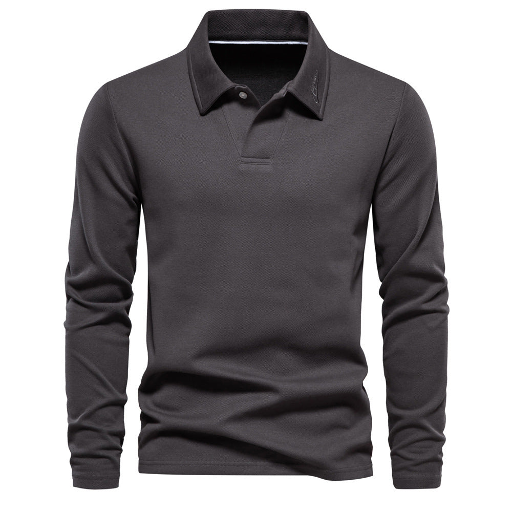 The Dapper Lapel Long-Sleeve Polo