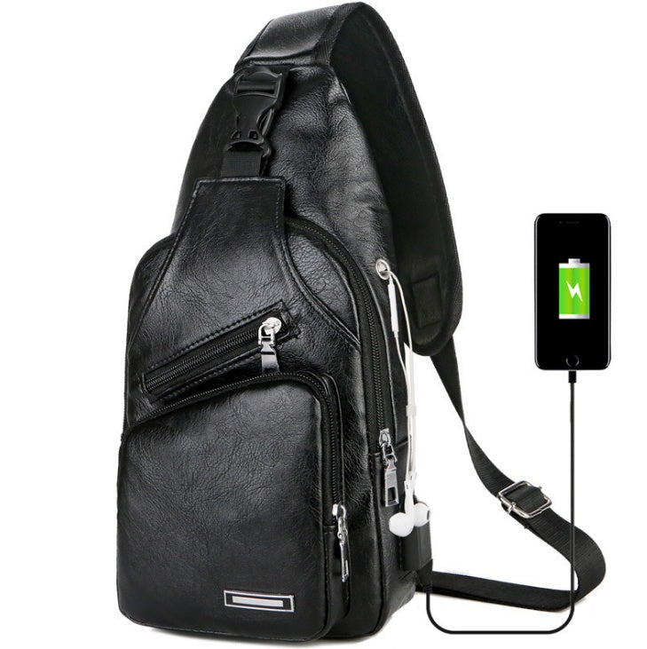 USB Portable Charging Chest Messenger Bag