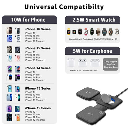 3 in 1  Multi-Functional  Wireless Charger