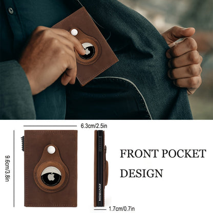 Men's Wallet With Airtag Card Slot, RFID Anti-theft Credit Card Smart