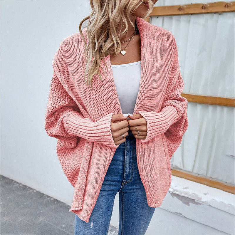 Luxe Layer Oversized Knit Cardigan – Lapel Edition